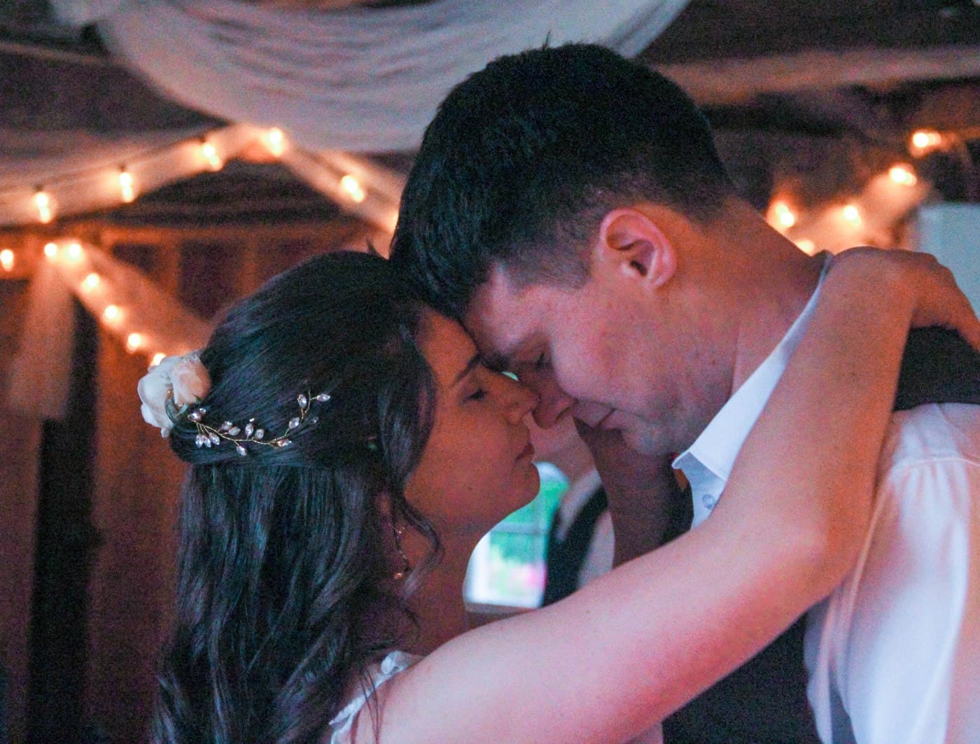 Couple sharing a close moment on the dance floor